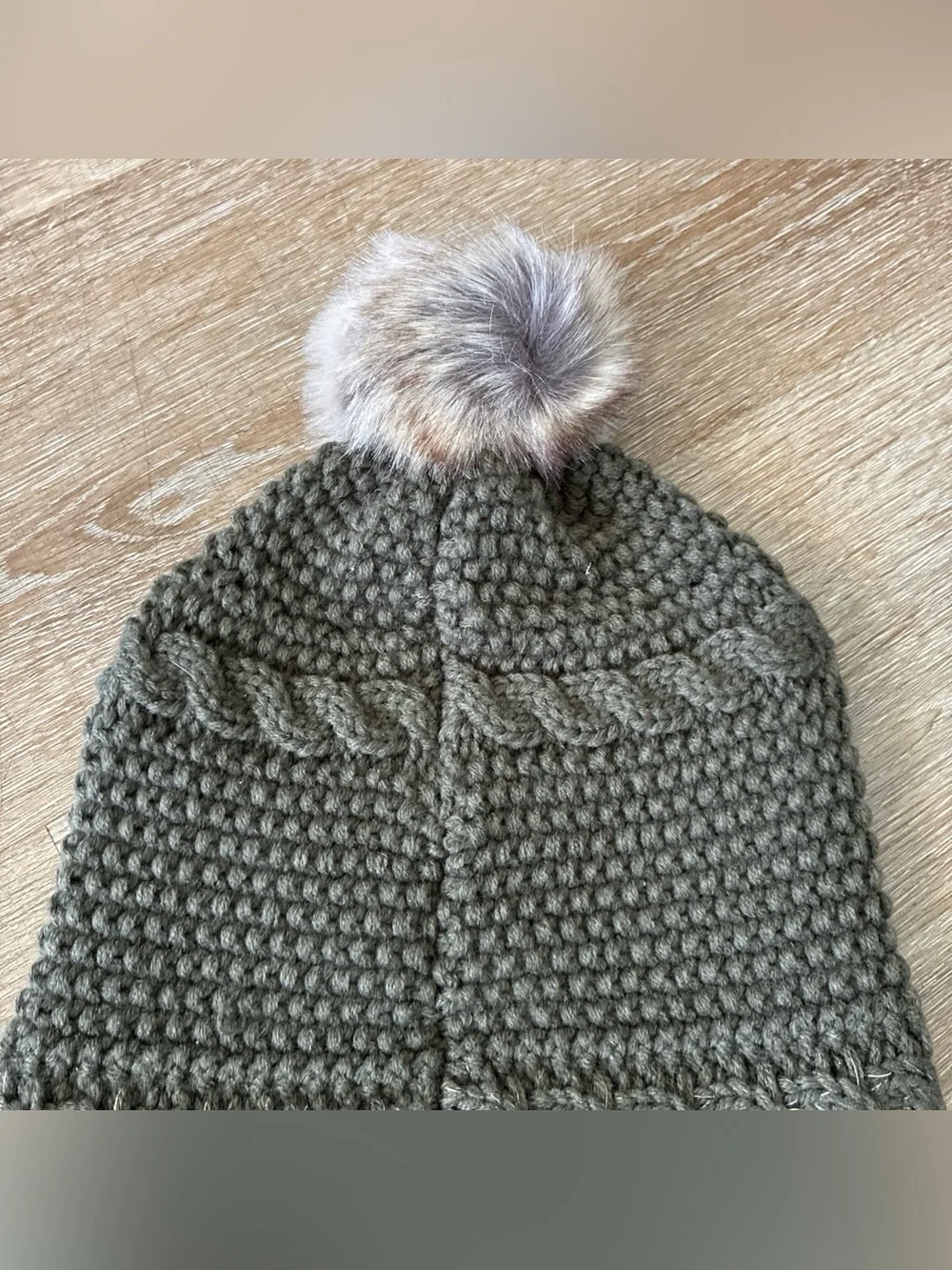 Harley-Davidson Olive Green Beanie Features A Textured Cable Knit